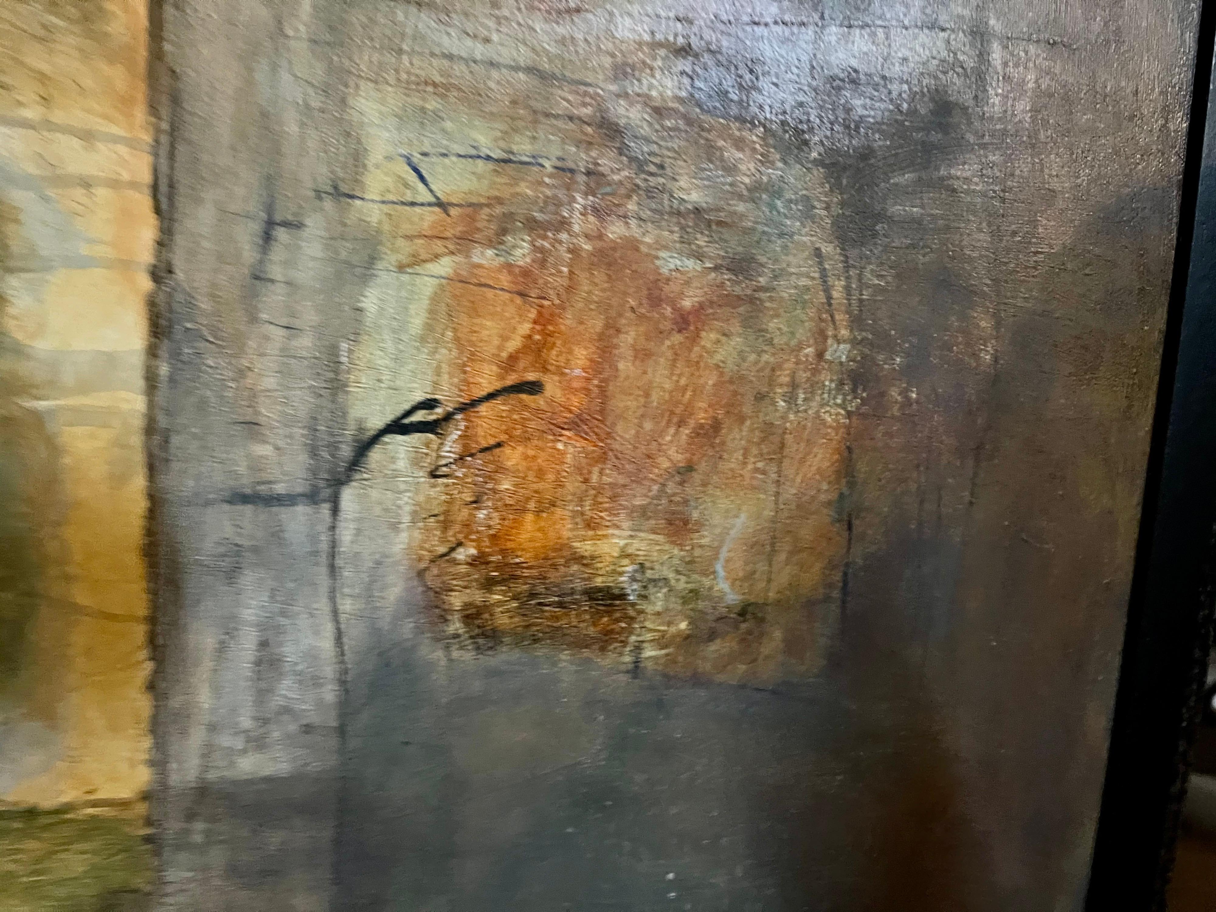 Large Rigoberto Mena Contemporary Cuban Abstract Expressionist Oil Painting For Sale 9