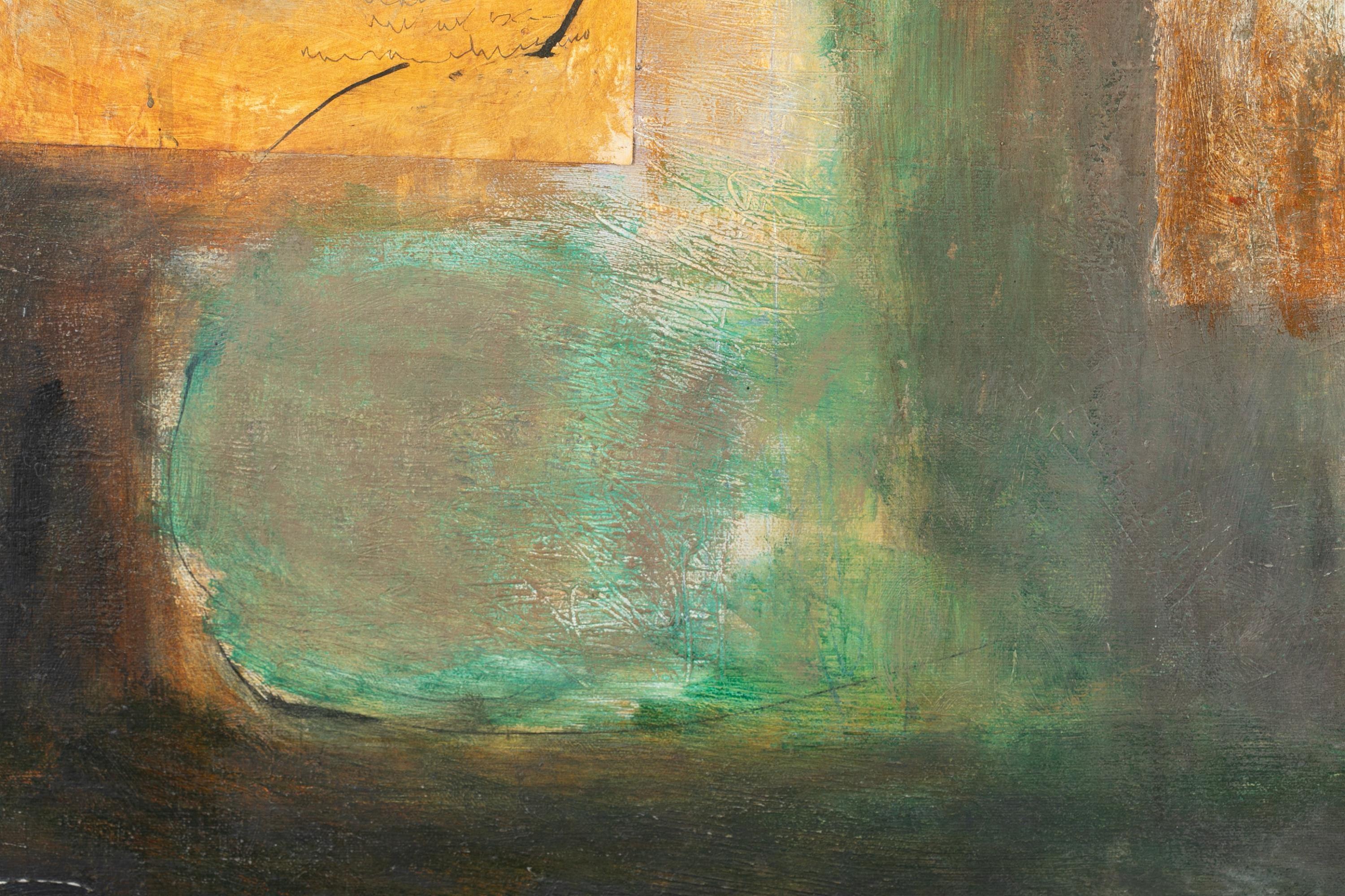Großes Rigoberto Mena Contemporary Cuban Abstract Expressionist Ölgemälde  im Angebot 6