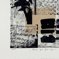 "Seems was yesterday", 2010 signé original Bon A Tirer, collage de gravure