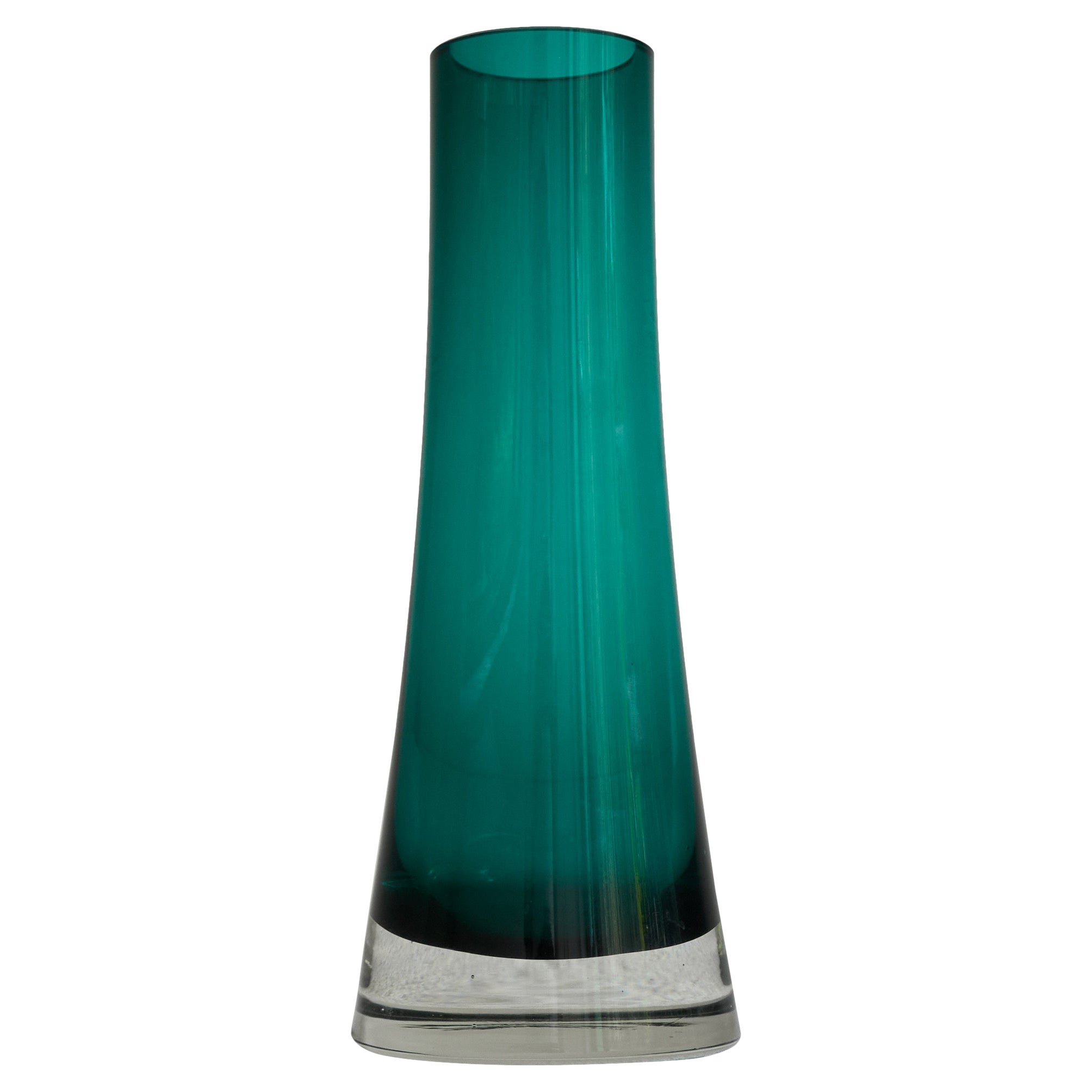 Vaso di vetro alto modernista Riihimäen Lasi Oy