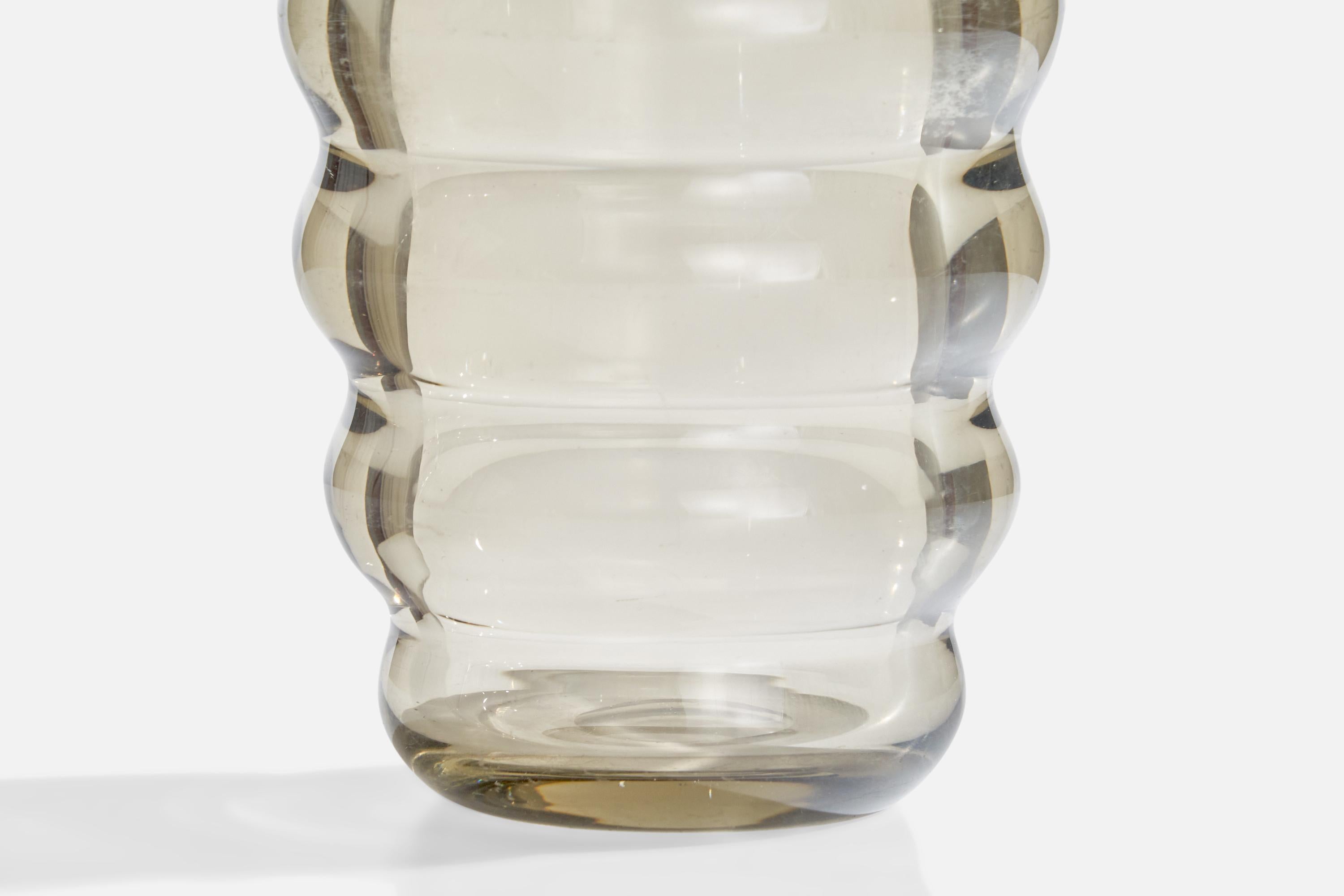 Riihimäen Lasi, Vase, Glass, Finland, 1930s For Sale 1