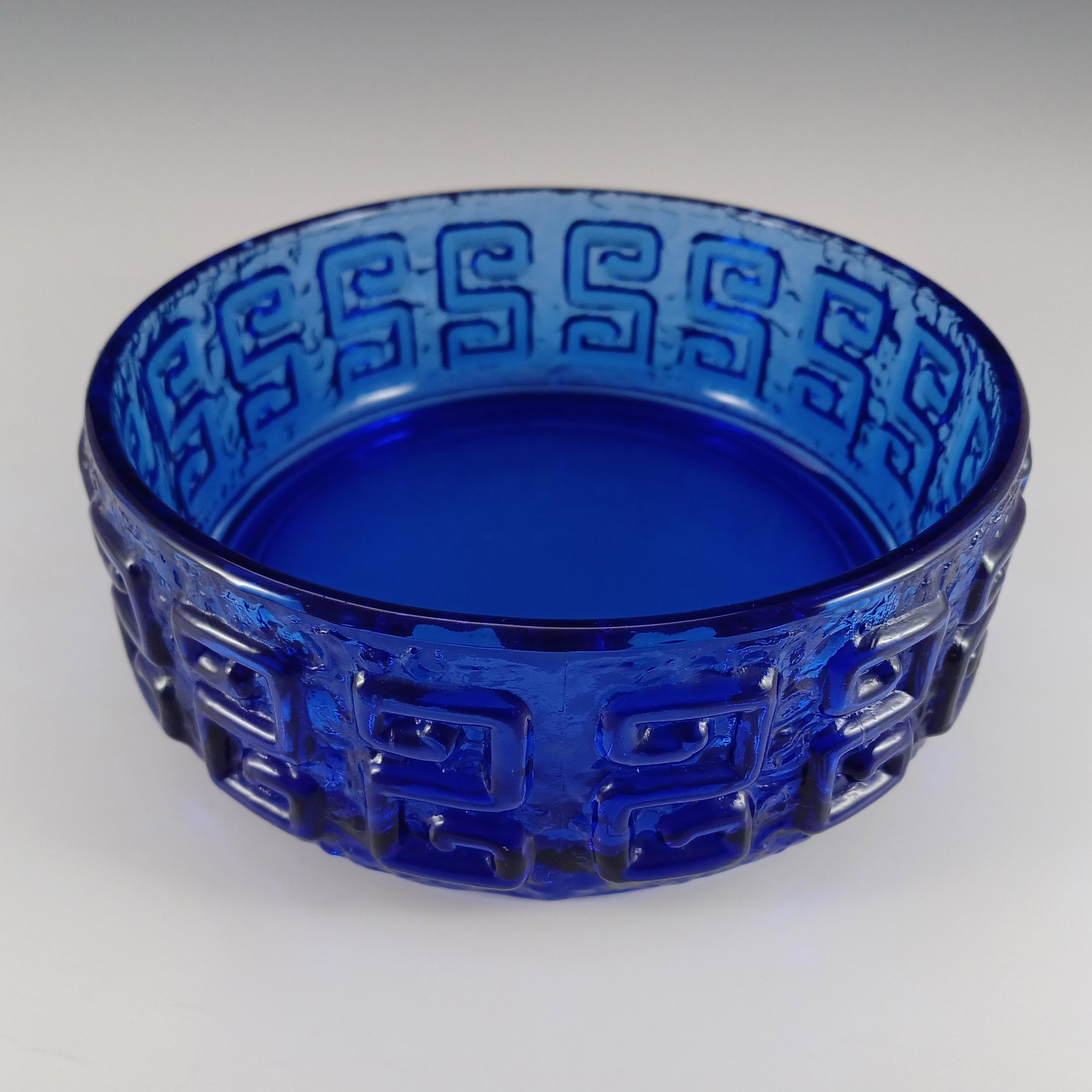 Riihimaki #5330 Tazón de cristal azul 