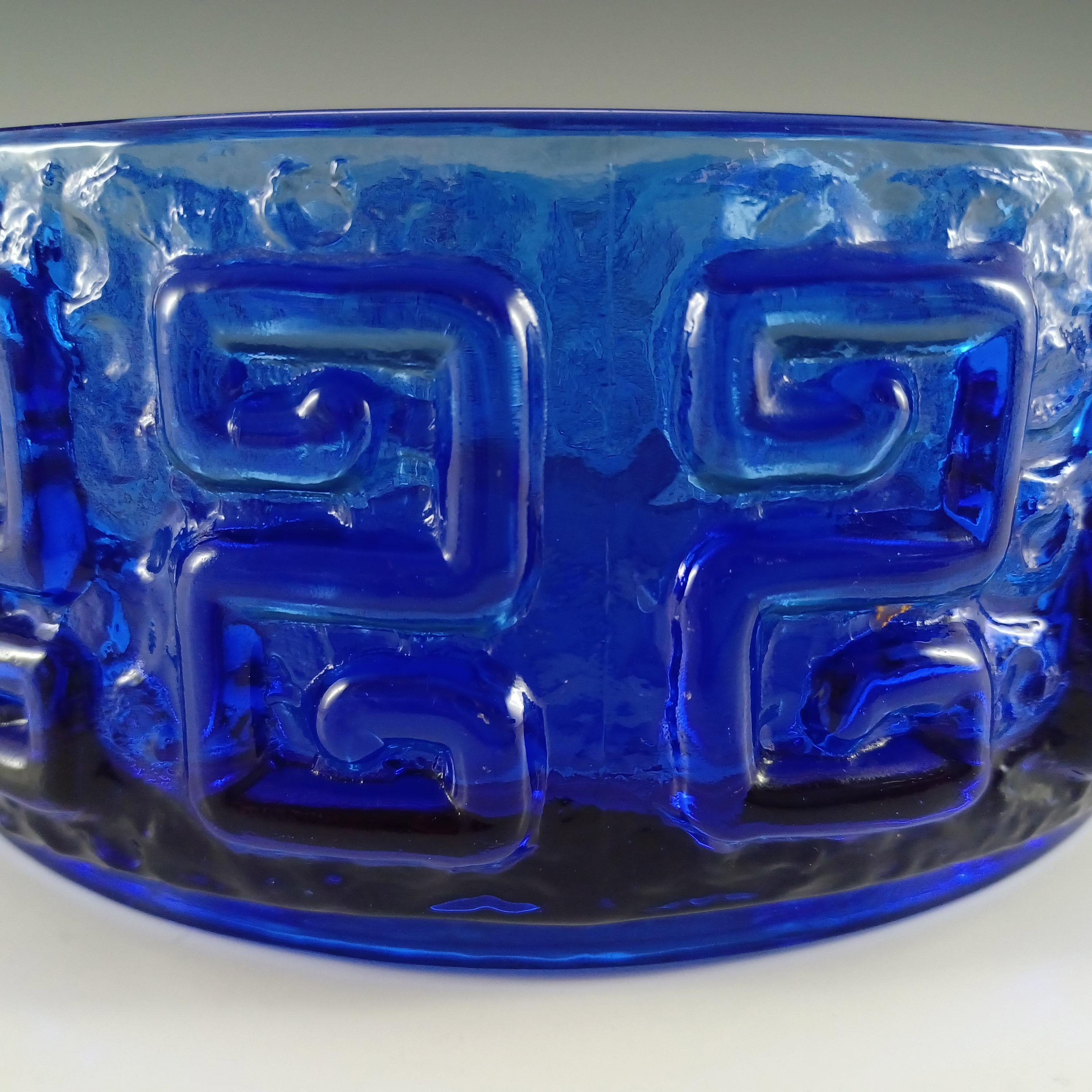 Riihimaki #5330 Tazón de cristal azul 