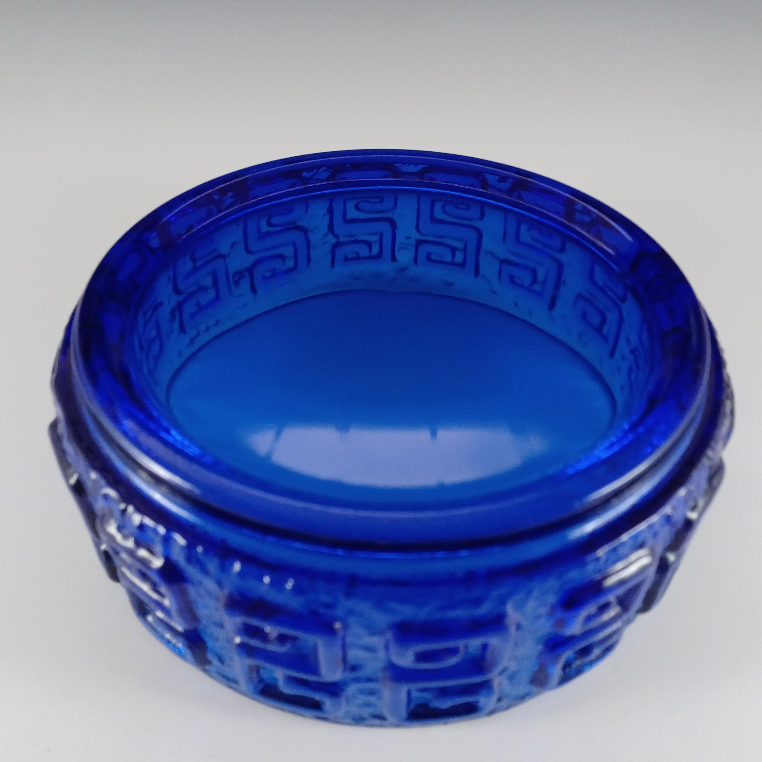 Riihimaki #5330 Tazón de cristal azul 