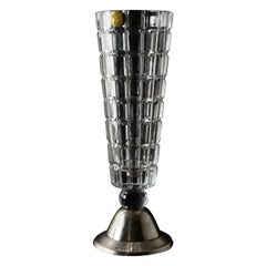 Riihimäki Silver and Crystal Vase