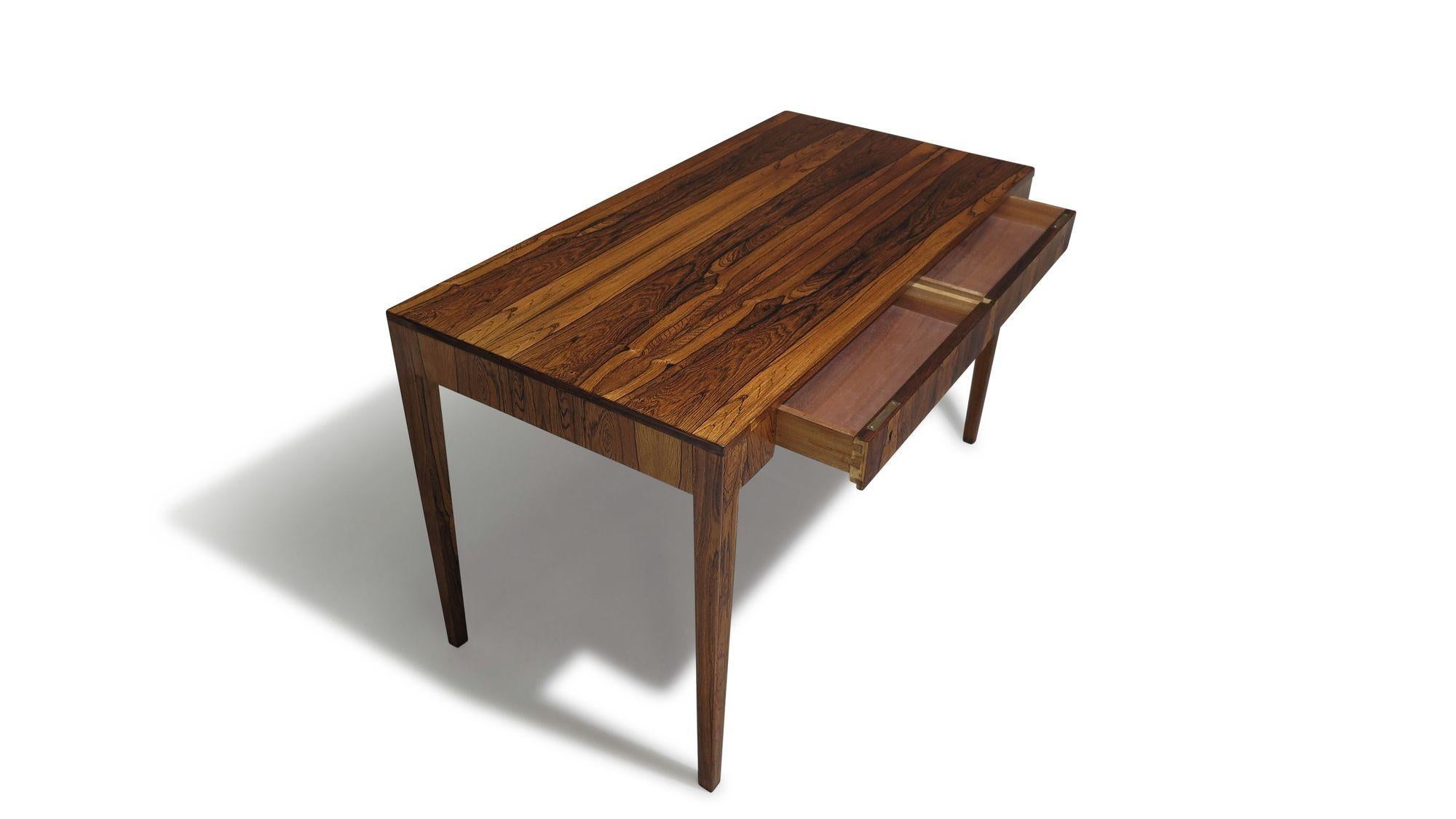 Riis Antonsen Danish Rosewood Writing Desk In Excellent Condition In Oakland, CA