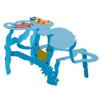 Yellow Paper Pulp Sculptural #21.1d Tubes Side Table by Zaven For Sale ...