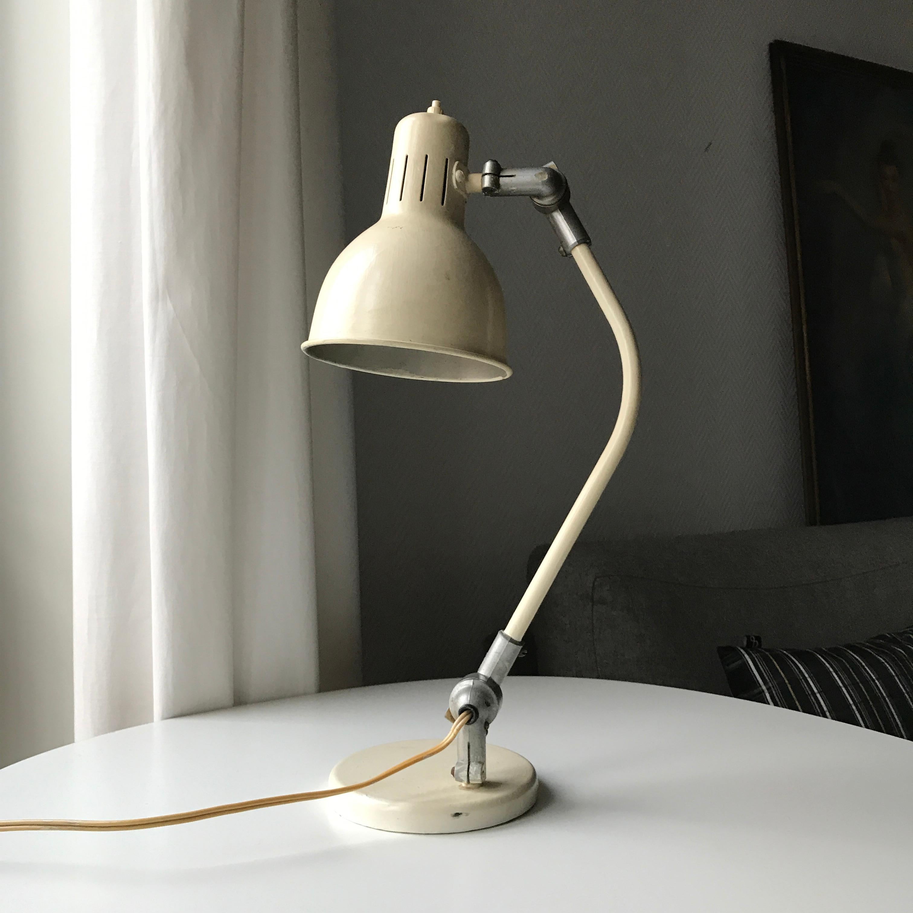 Belgian RIJO Industrial Style Belgium Midcentury Desk Lamp For Sale