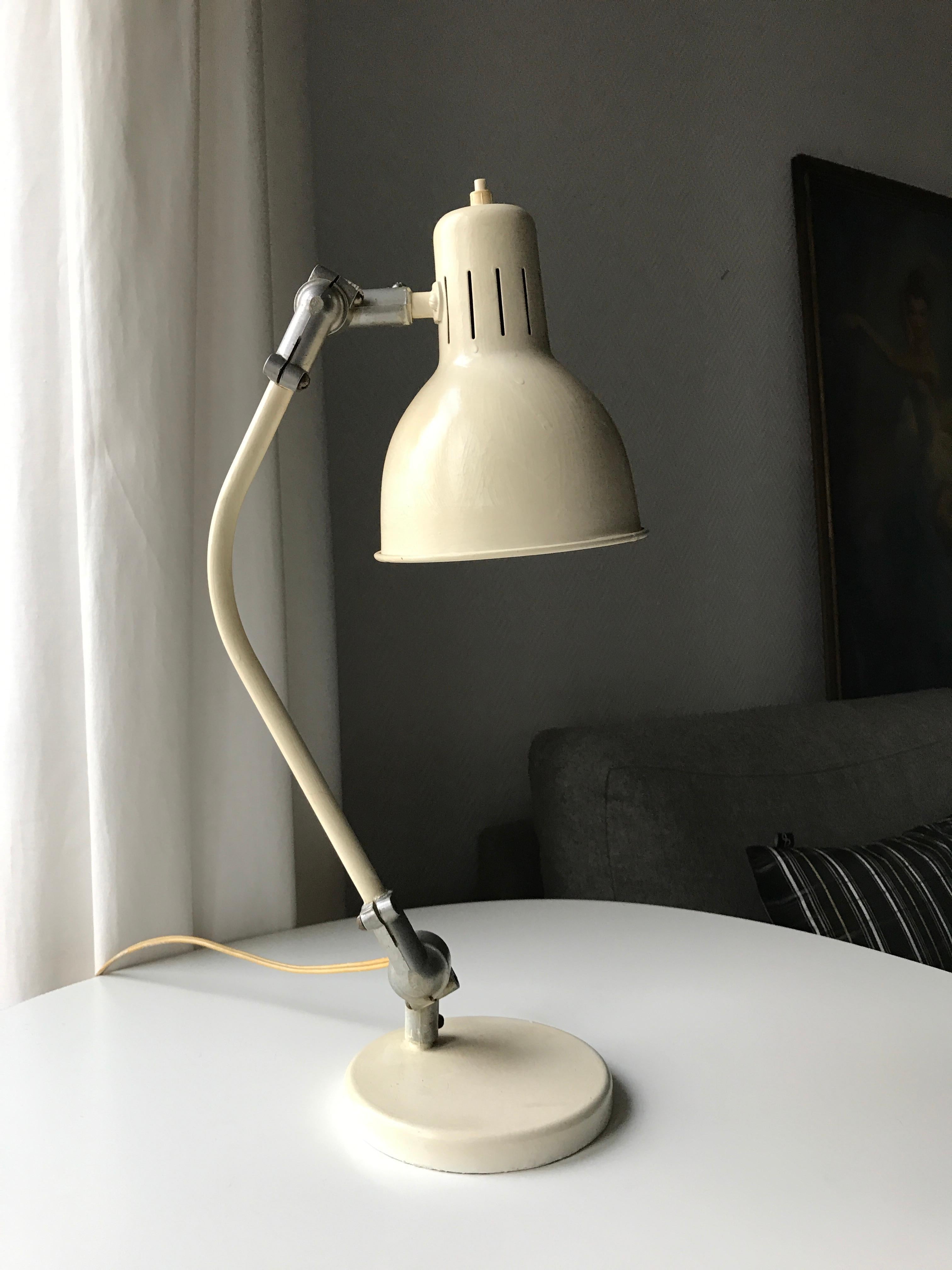 RIJO Industrial Style Belgium Midcentury Desk Lamp In Good Condition For Sale In Copenhagen, DK