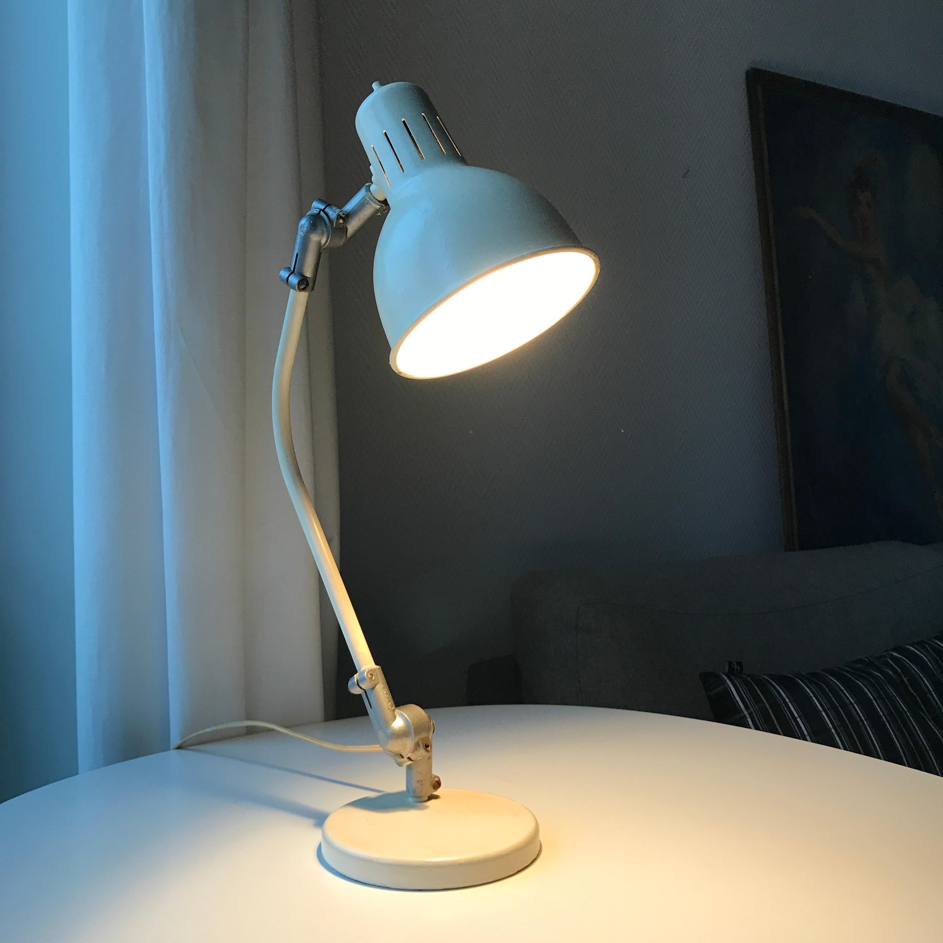 20th Century RIJO Industrial Style Belgium Midcentury Desk Lamp For Sale