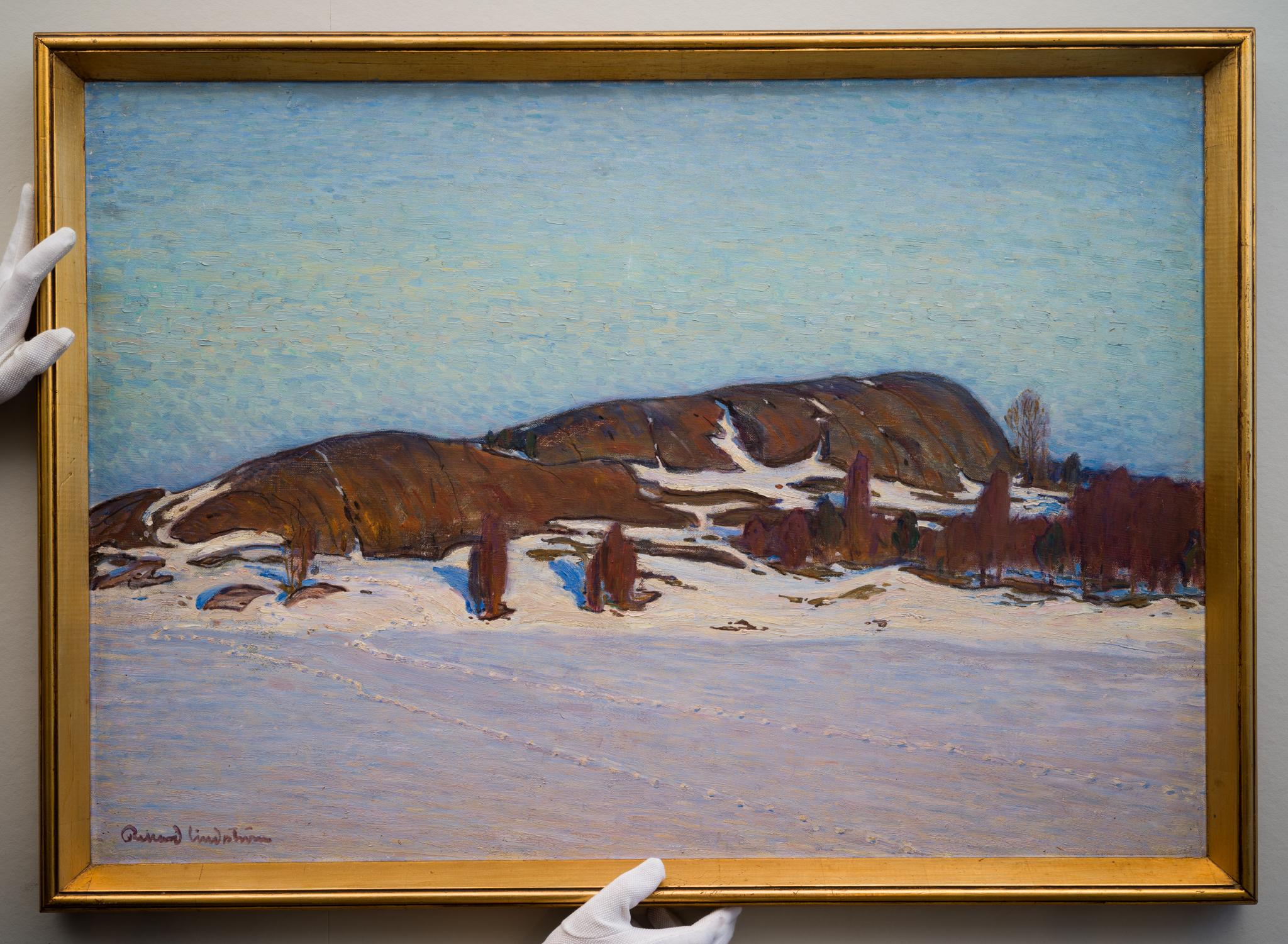 A Winter Landscape by Swedish Artist Rikard Lindström For Sale 3