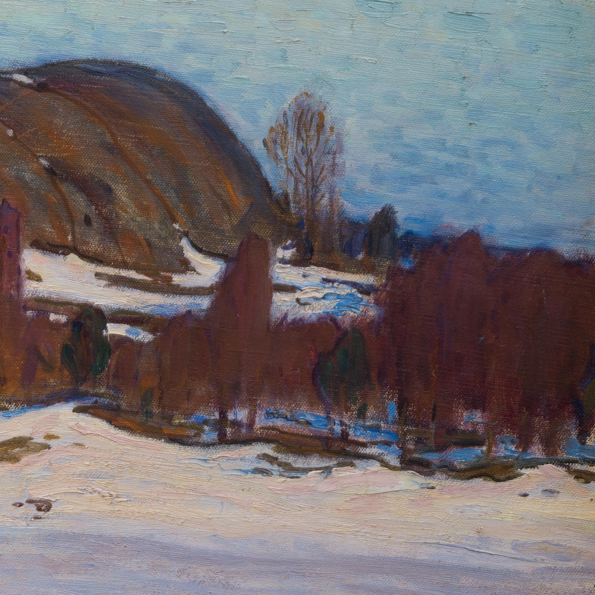 A Winter Landscape by Swedish Artist Rikard Lindström For Sale 6