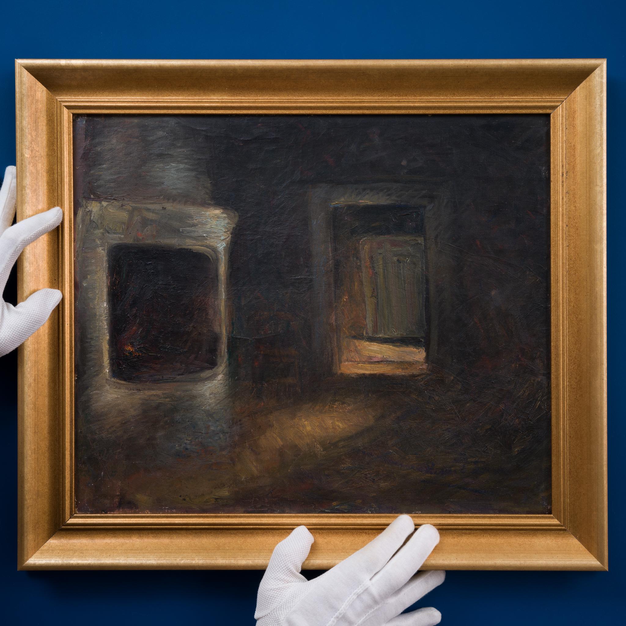 Interni silenziosi alla maniera di Vilhelm Hammershøi in vendita 2