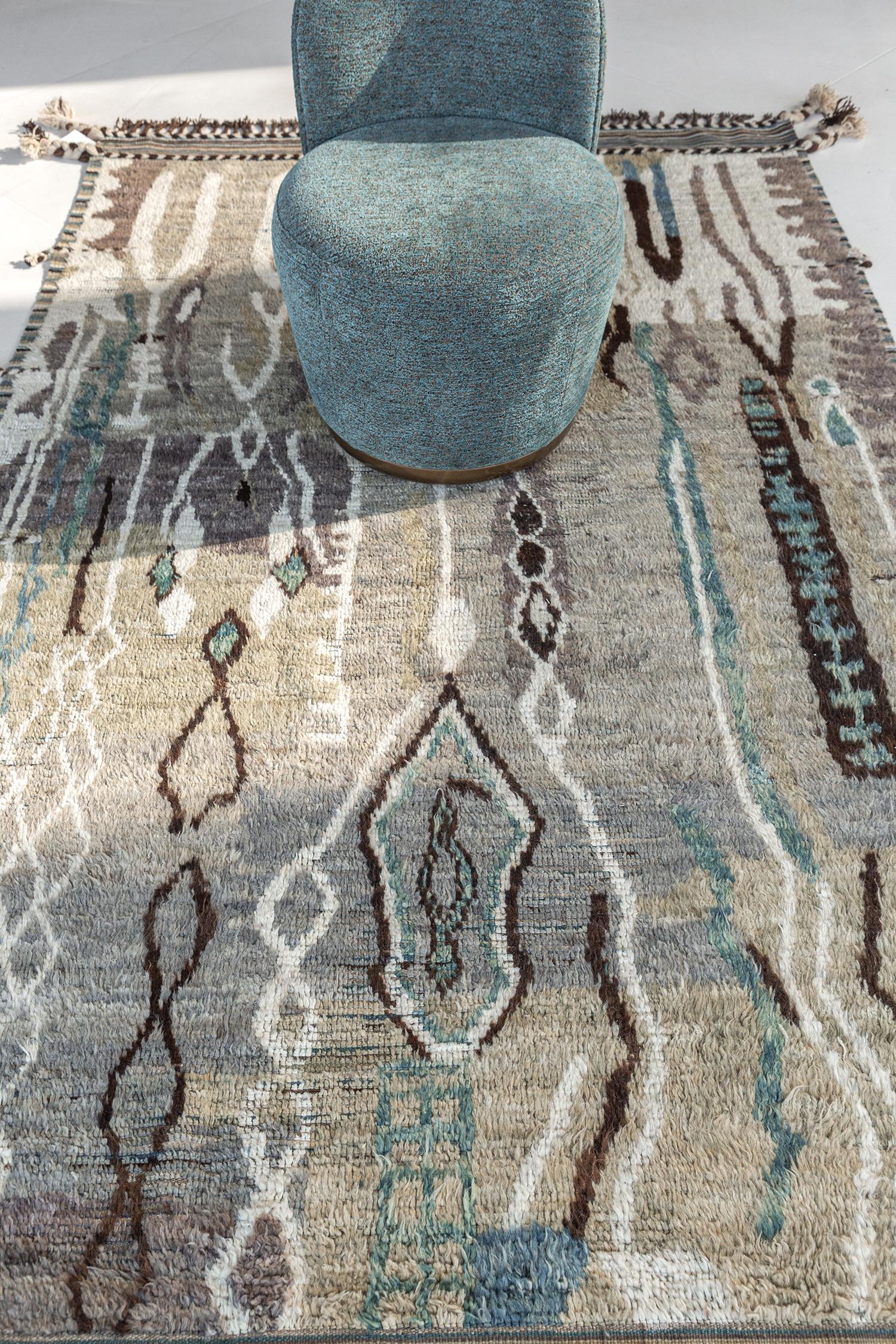Noué à la main Rikasa, Collection Atlas de Mehraban en vente