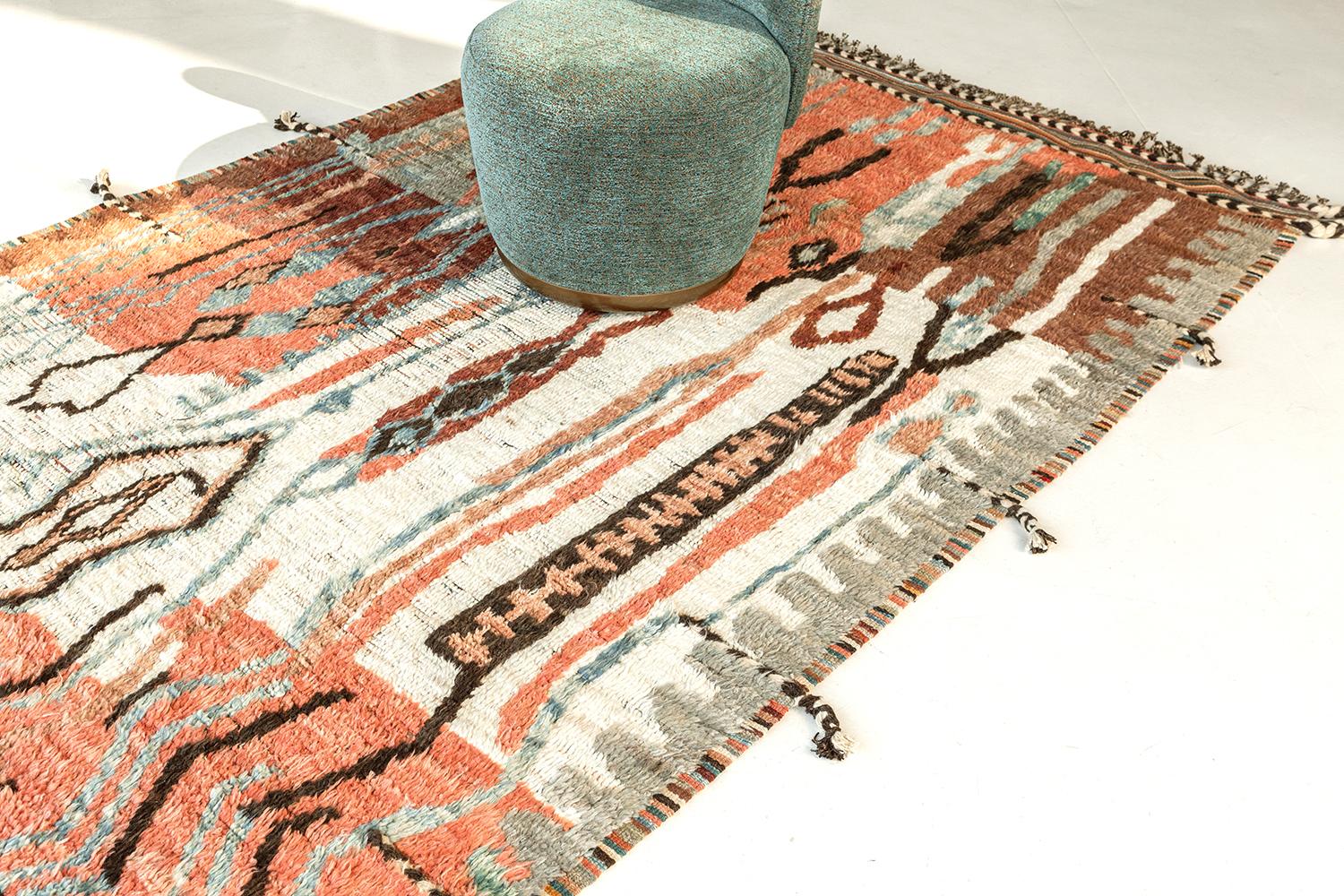 Hand-Knotted Rikasa, Atlas Collection by Mehraban For Sale