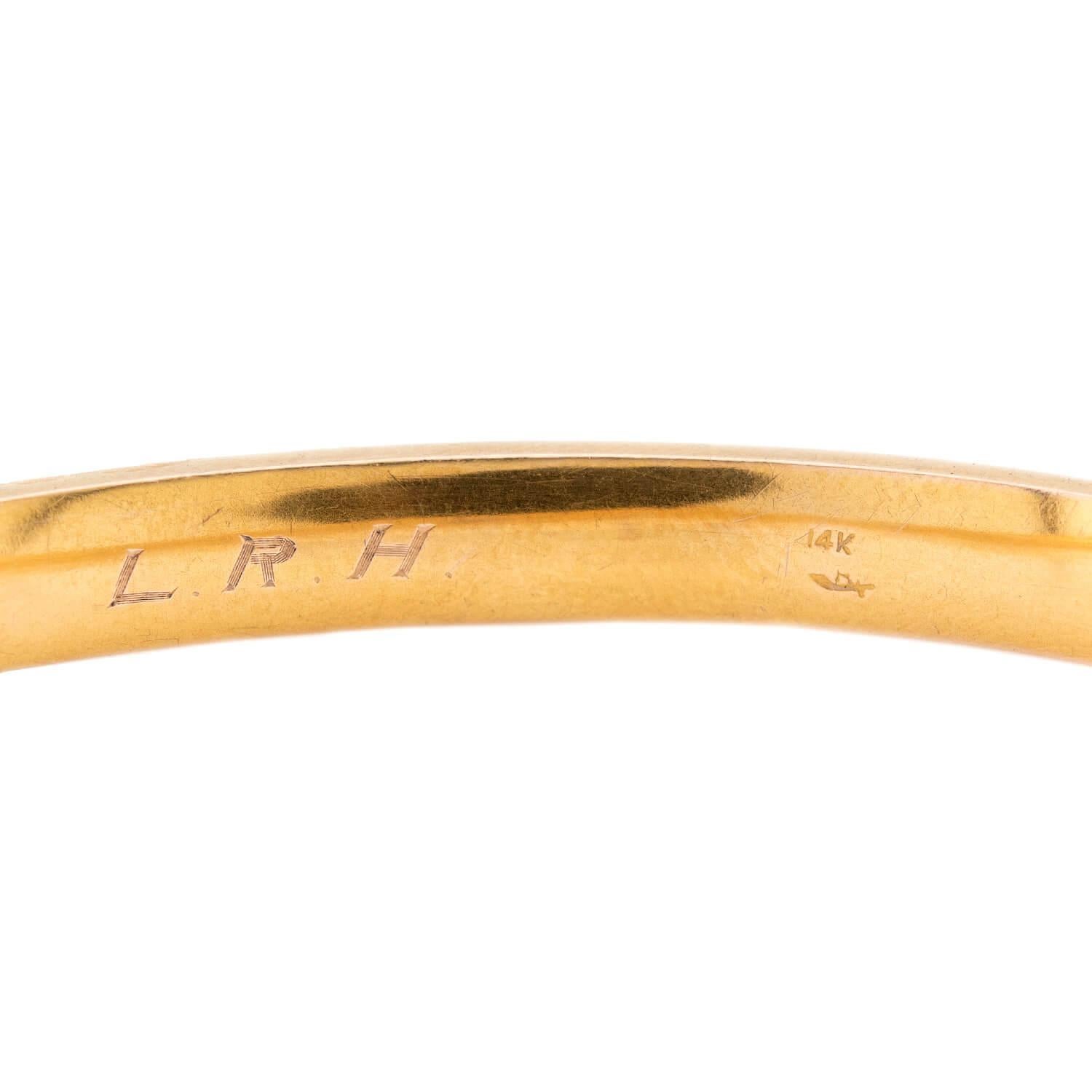 RIKER BROS. Bracciale in stile Art Nouveau con zaffiri e diamanti in 14 carati in vendita 1