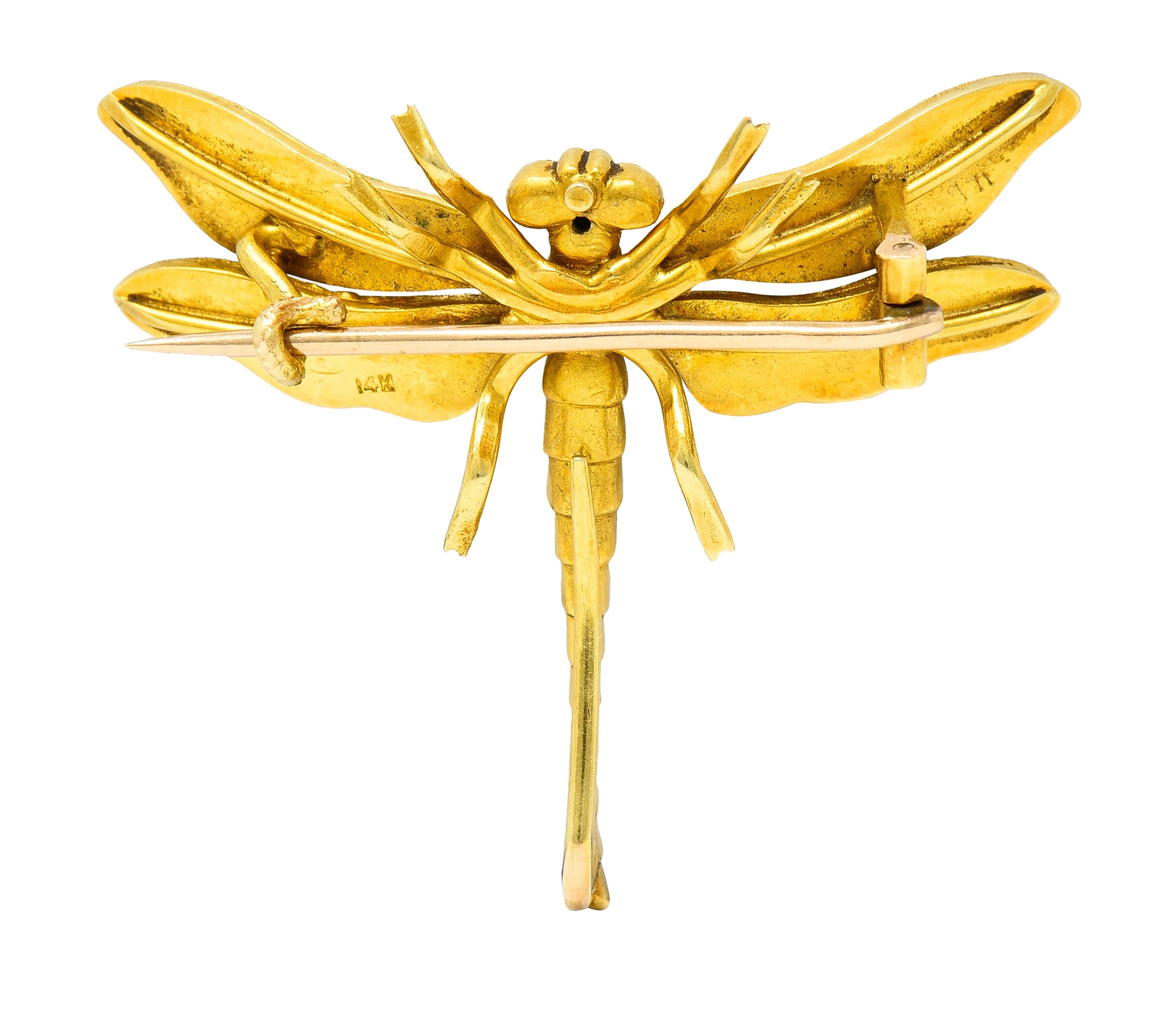dragonfly brooch art nouveau