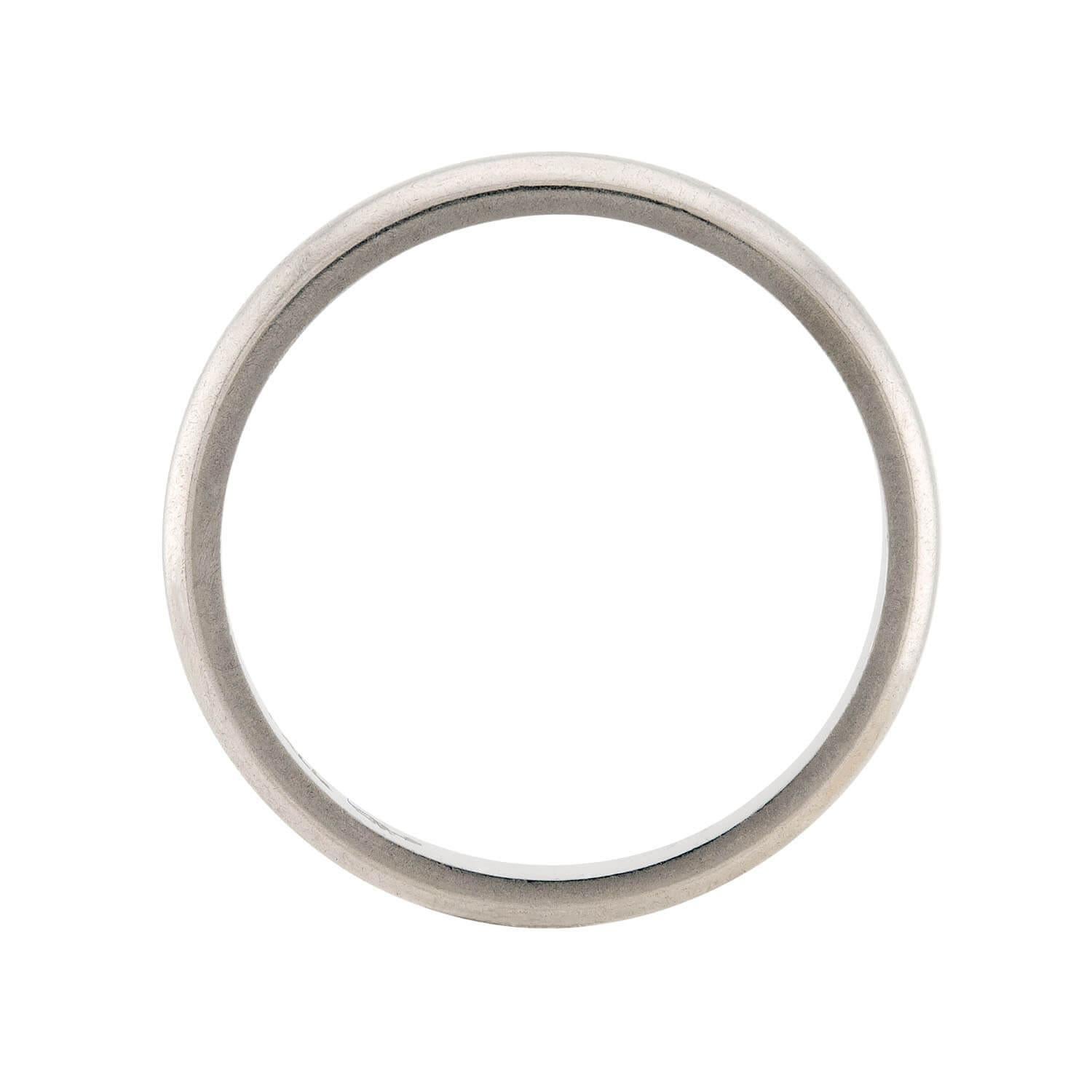 RIKER BROTHERS Art Deco Palladium Wedding Band In Good Condition For Sale In Narberth, PA