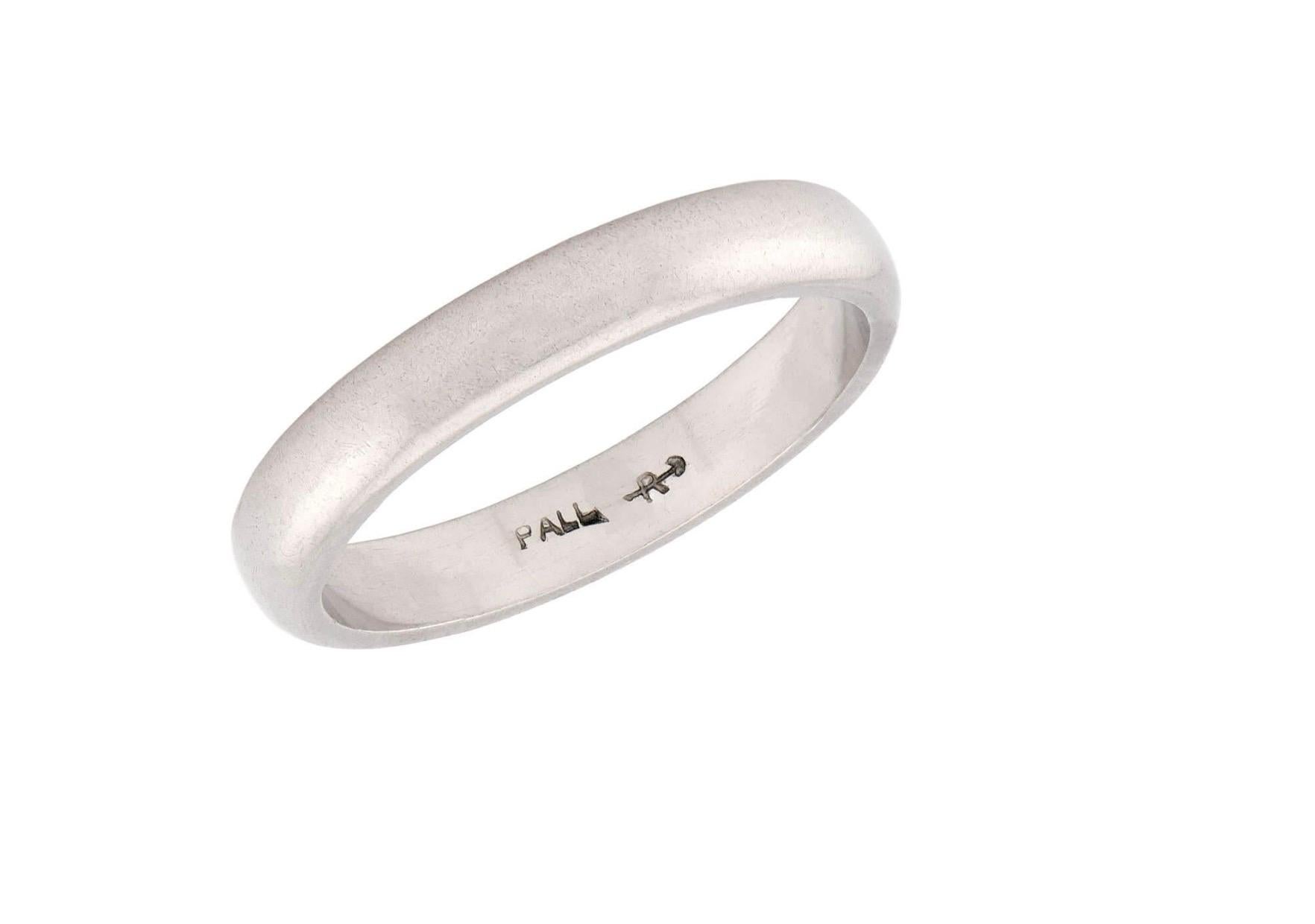 RIKER BROTHERS Art Deco Palladium Ehering Damen im Angebot