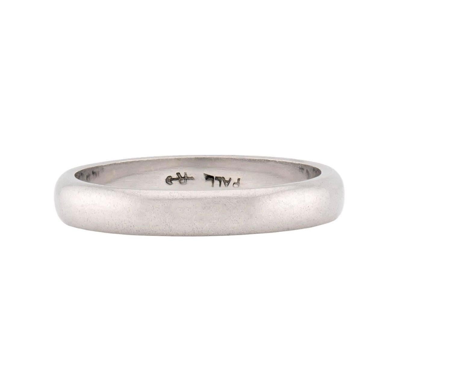 RIKER BROTHERS Art Deco Palladium Ehering im Angebot 1