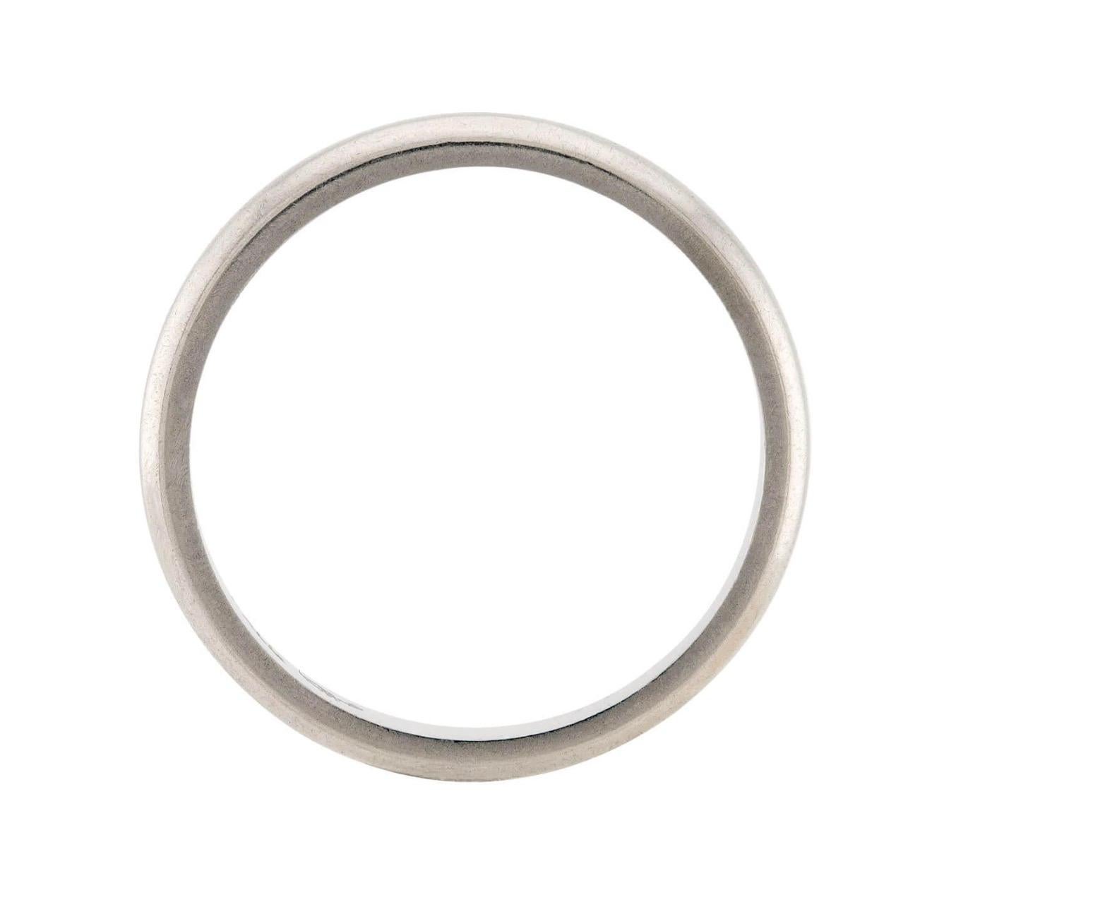 RIKER BROTHERS Art Deco Palladium Ehering im Angebot 2