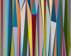 Untitled 120 - Contemporary abstract graphical painting by Rikke Bjørn