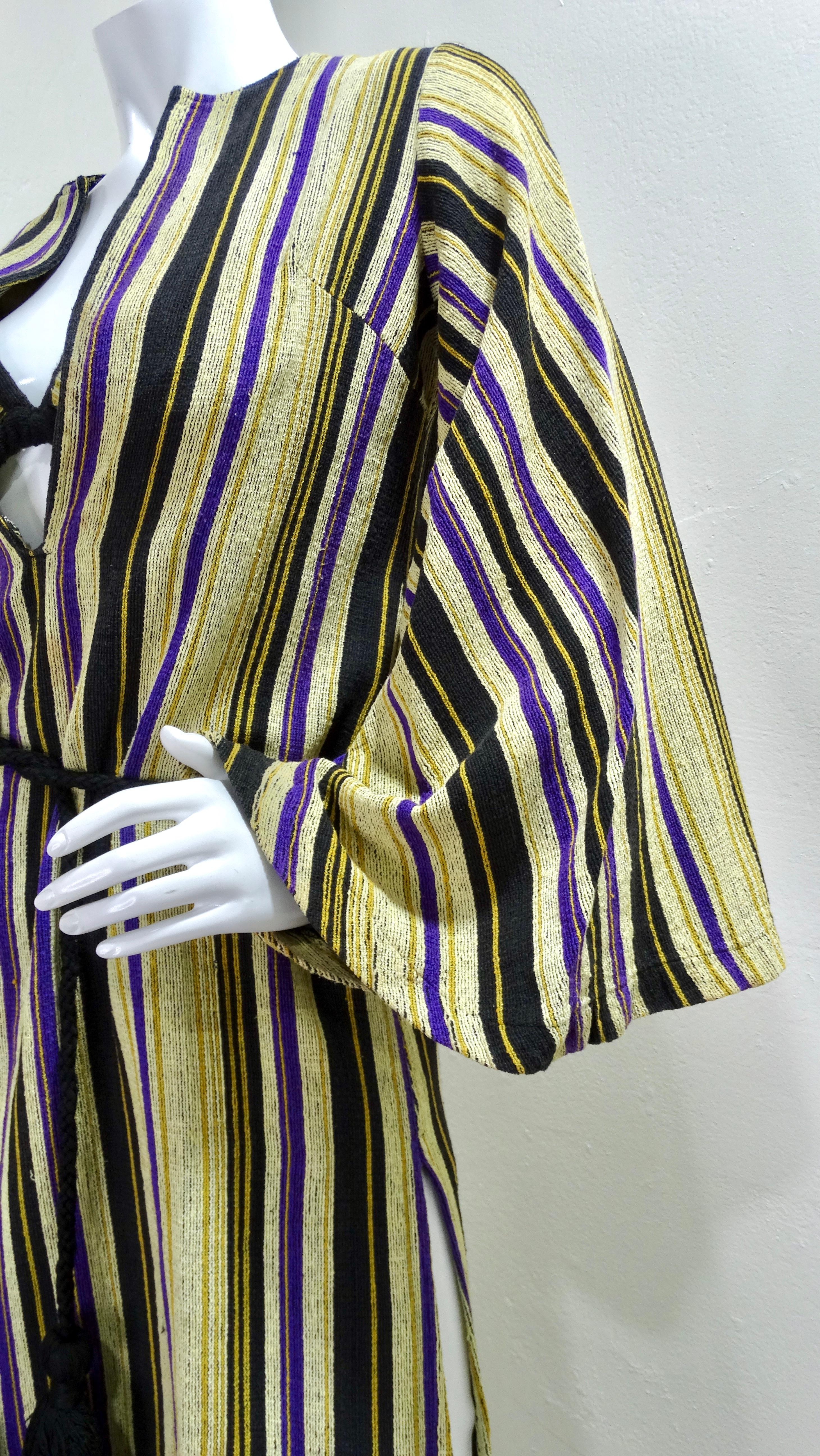 Women's Rikma Angel Wing 1970's Striped Dress For Sale