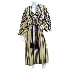 Rikma Angel Wing Gestreiftes Kleid aus den 1970er Jahren