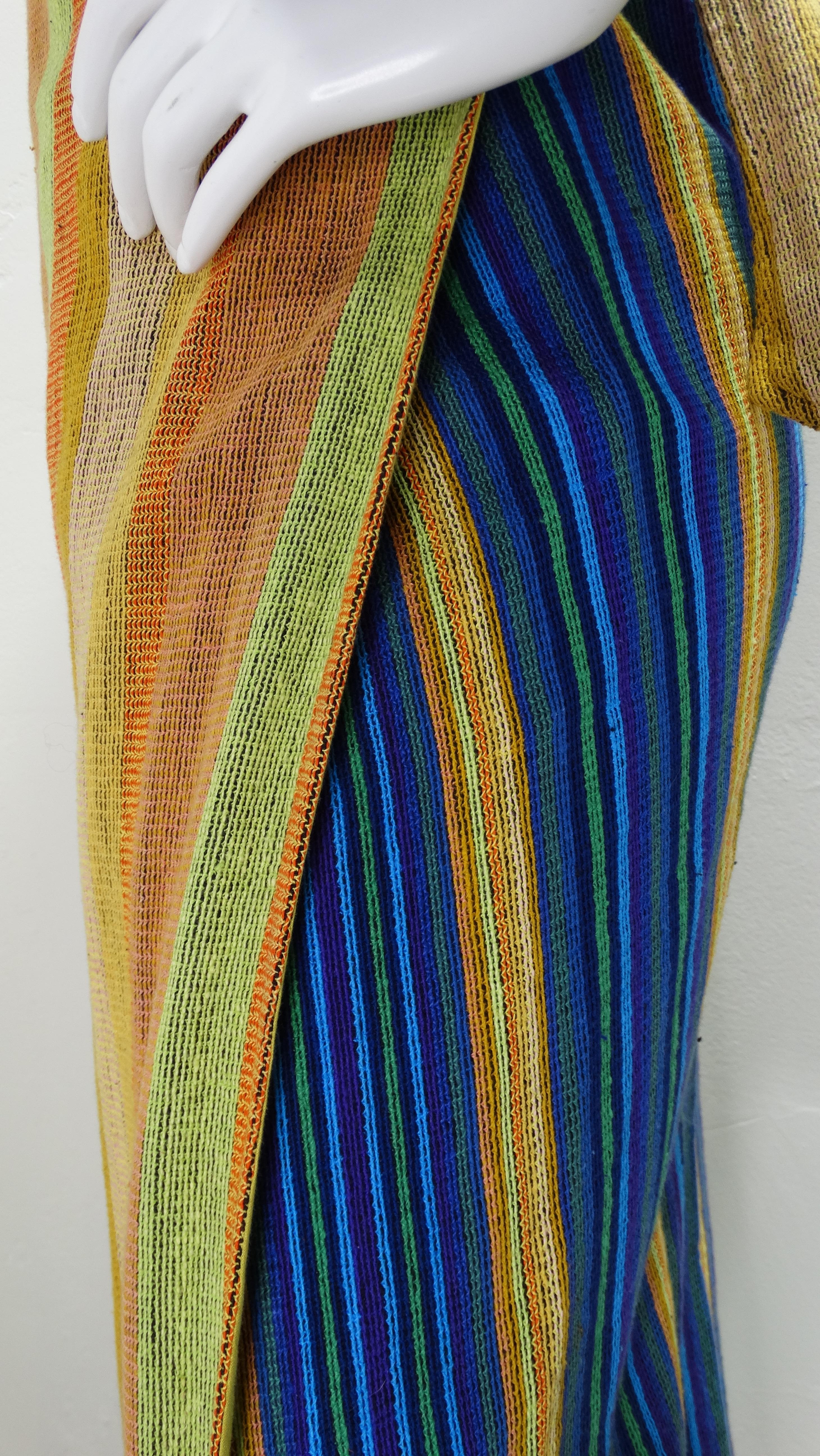 Rikma Angel Wing 70's Striped Dress For Sale 2