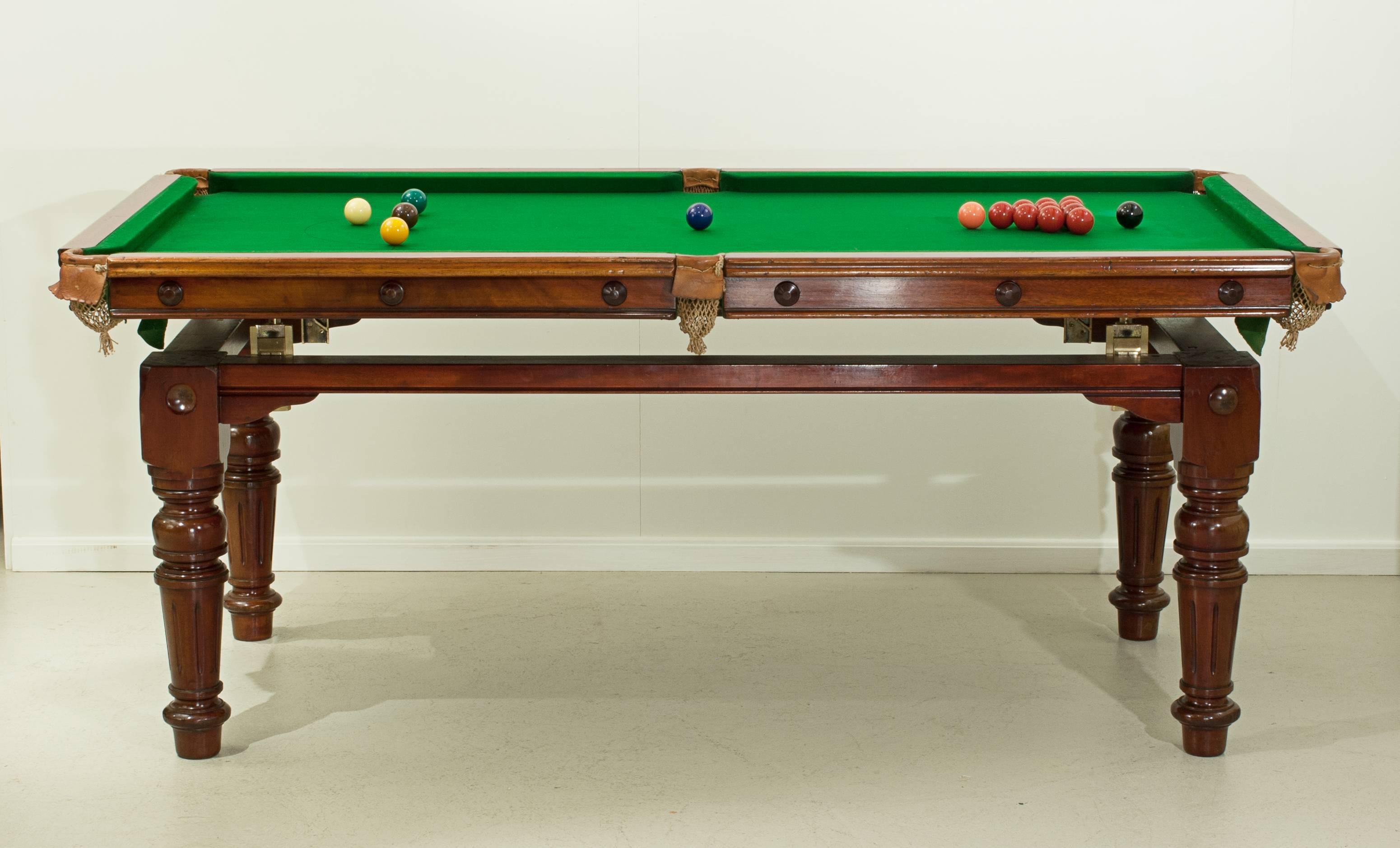 Early 20th Century Riley Billiard, Snooker Pool Dining Table