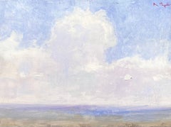 "Tempesta lontana" (2022) di Riley Doyle, dipinto a olio originale di paesaggio
