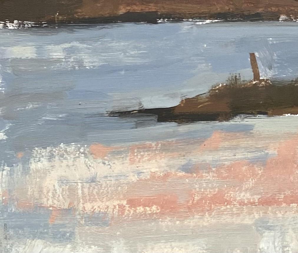 « Island Sunset » (2022) par Riley Doyle, peinture à l'huile originale d'un paysage en vente 3