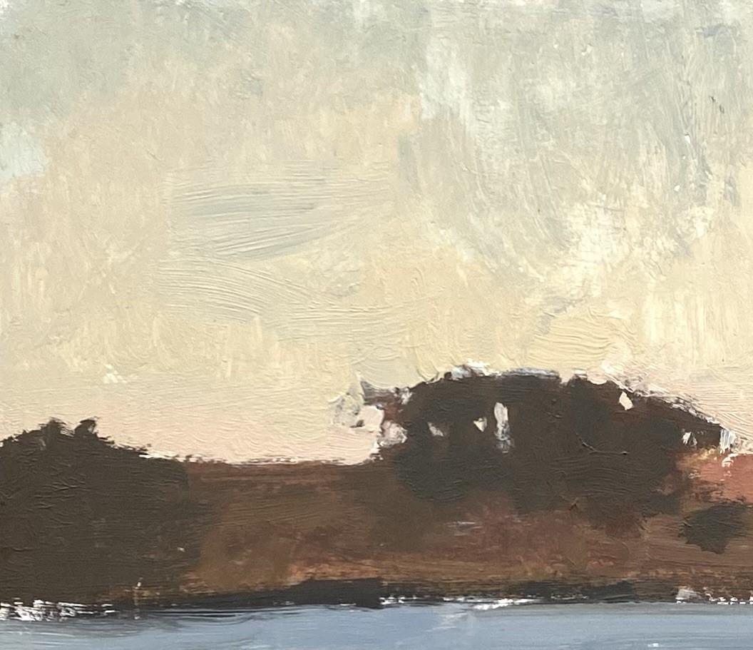 « Island Sunset » (2022) par Riley Doyle, peinture à l'huile originale d'un paysage en vente 4