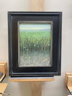 "Campos de juncos" (2022) de Riley Doyle, pintura al óleo original de paisaje