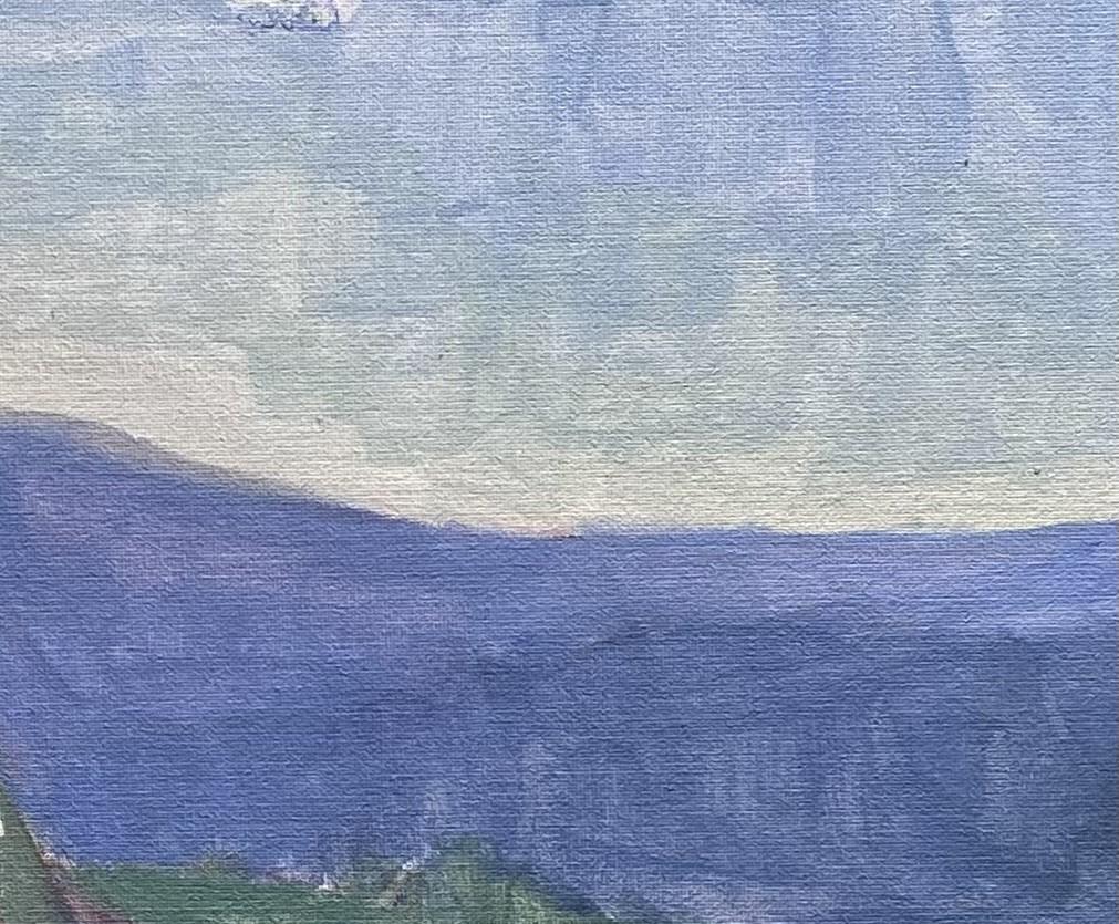 „Sommer“ (2022) von Riley Doyle, Original-Ölgemälde einer Landschaftslandschaft im Angebot 4