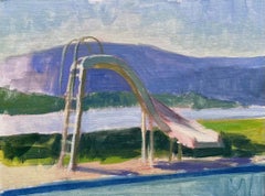 "Estate" (2022) di Riley Doyle, dipinto a olio originale di paesaggio