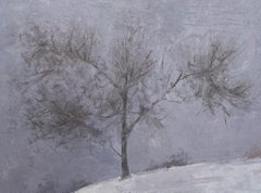 "Winter Storm" (2023) By Riley Doyle, Original Oil Snowy Landscape Painting