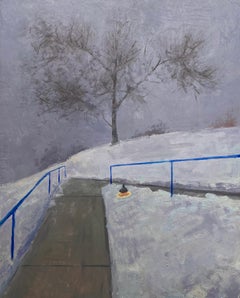 "Winter Storm" (2023) By Riley Doyle, Original Oil Snowy Landscape Painting