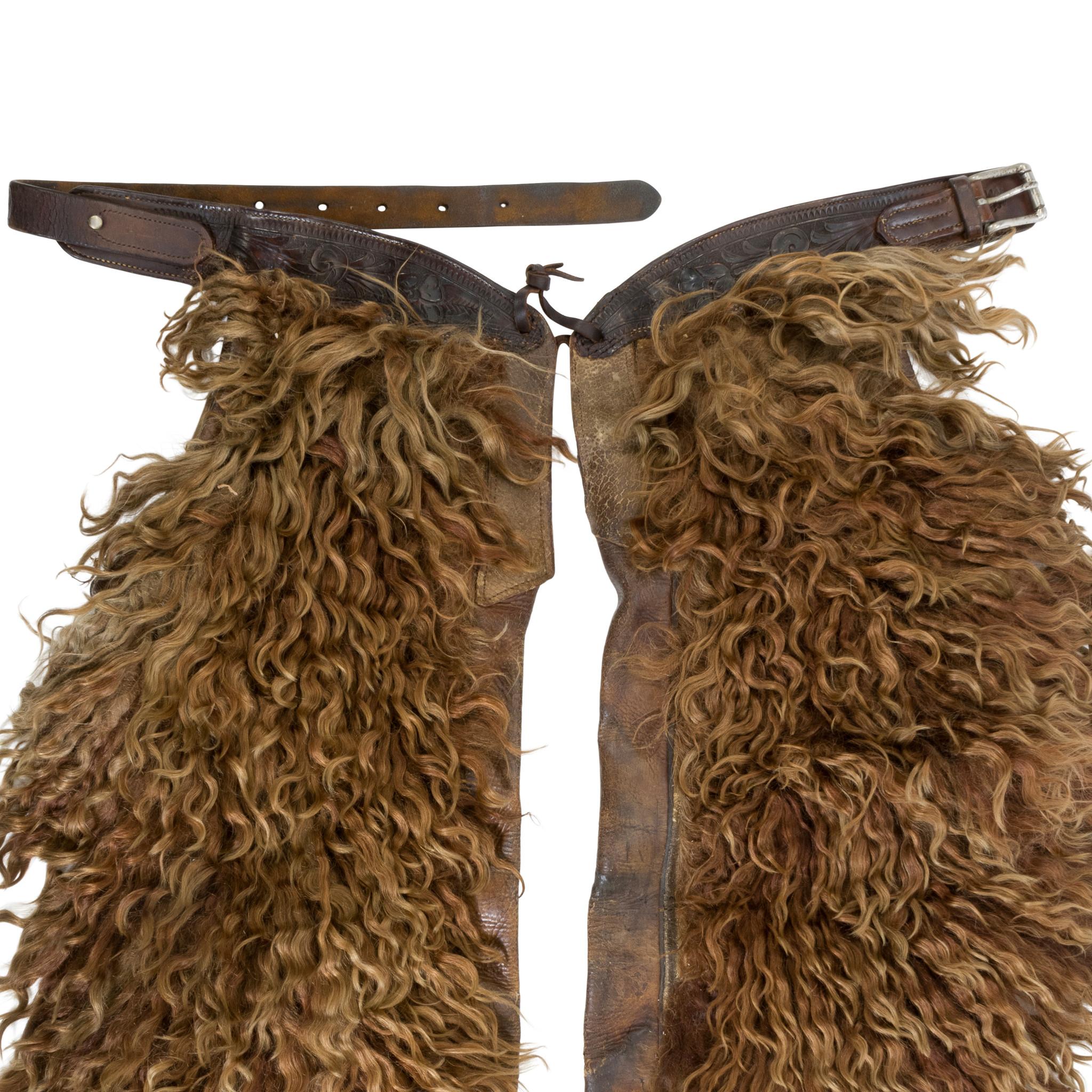 American Riley & McCormick Gold Wooly Chaps For Sale
