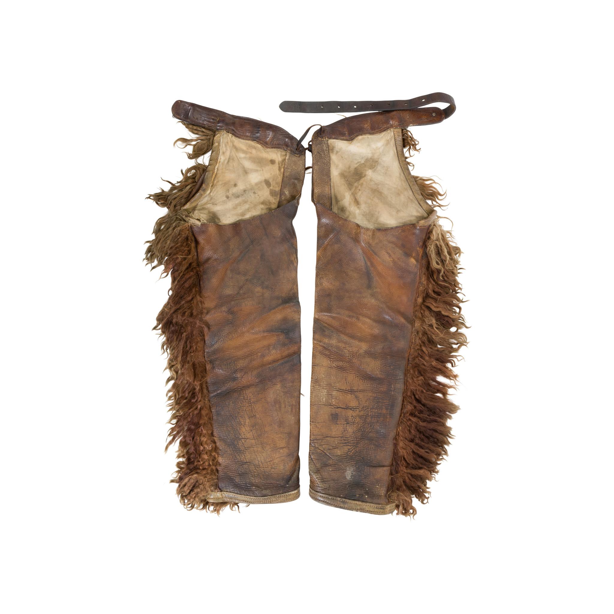 Riley & McCormick Gold Wooly Chaps In Good Condition For Sale In Coeur d'Alene, ID