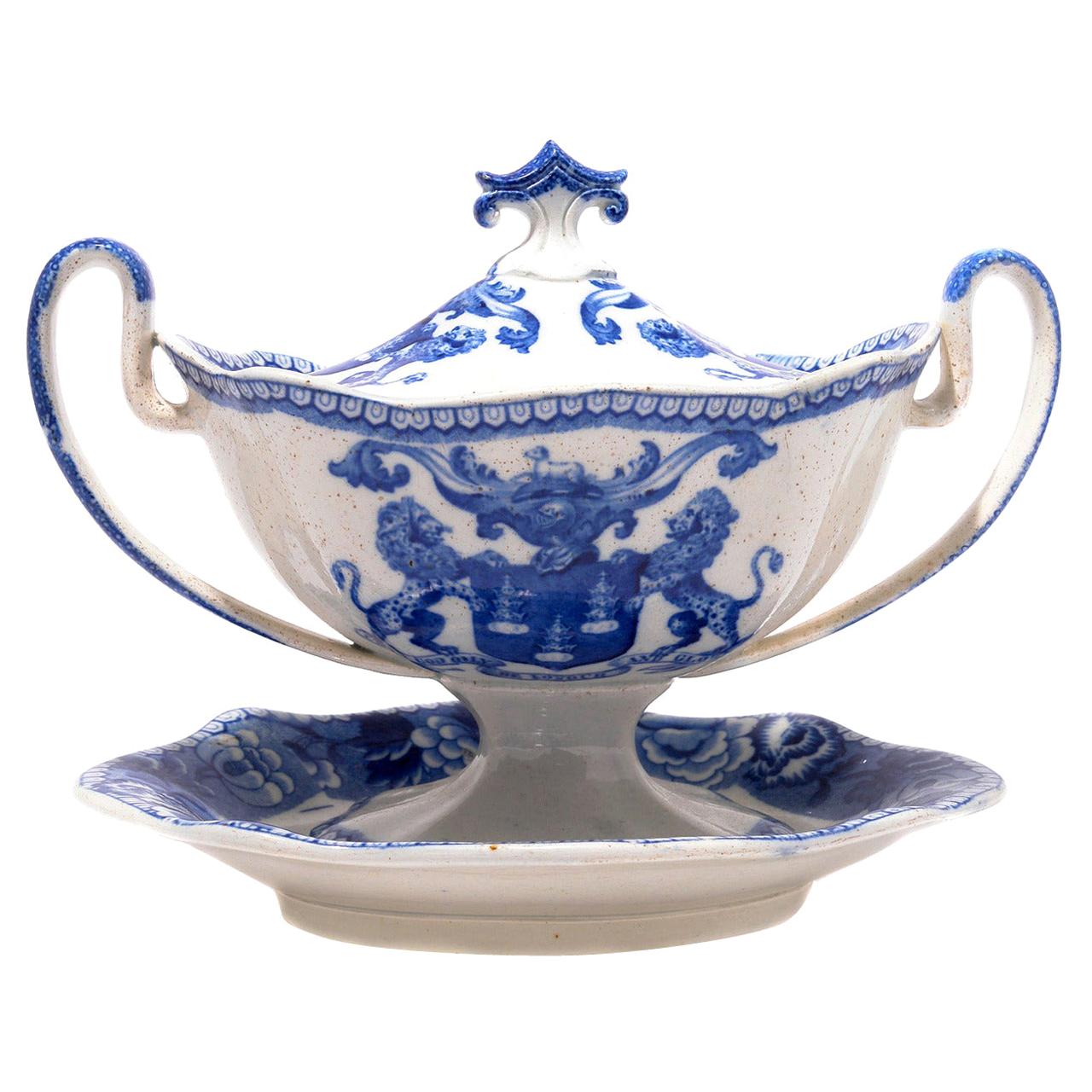 Riley Tureen and Stand from the Company of Drapers, London, circa 1820 For Sale