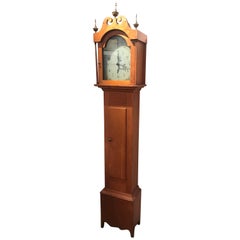 Antique Riley Whiting Pine Tall Clock, circa 1818