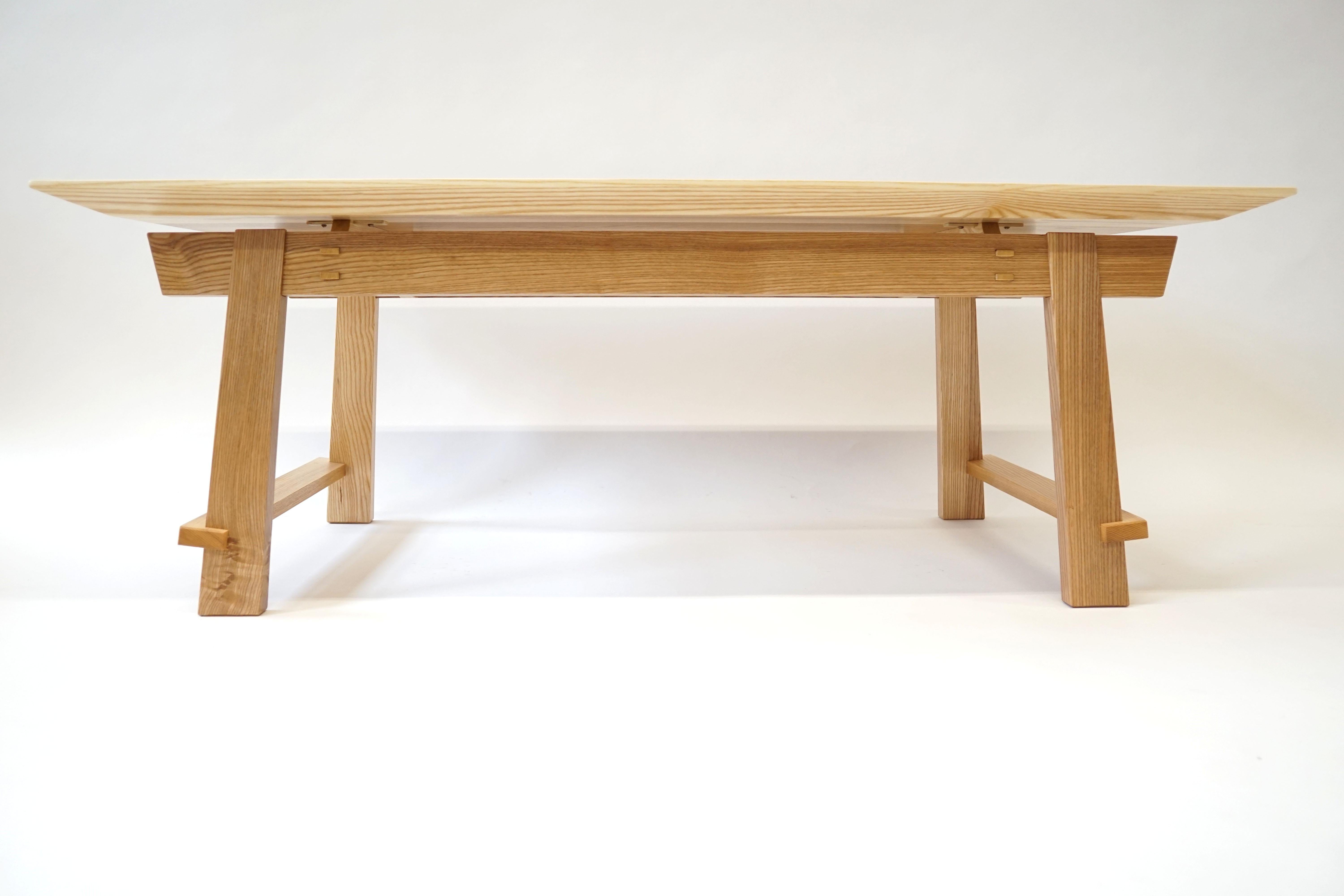 Rilley Coffee Table, Exposed Joinery, Handcrafted in Ash For Sale 2