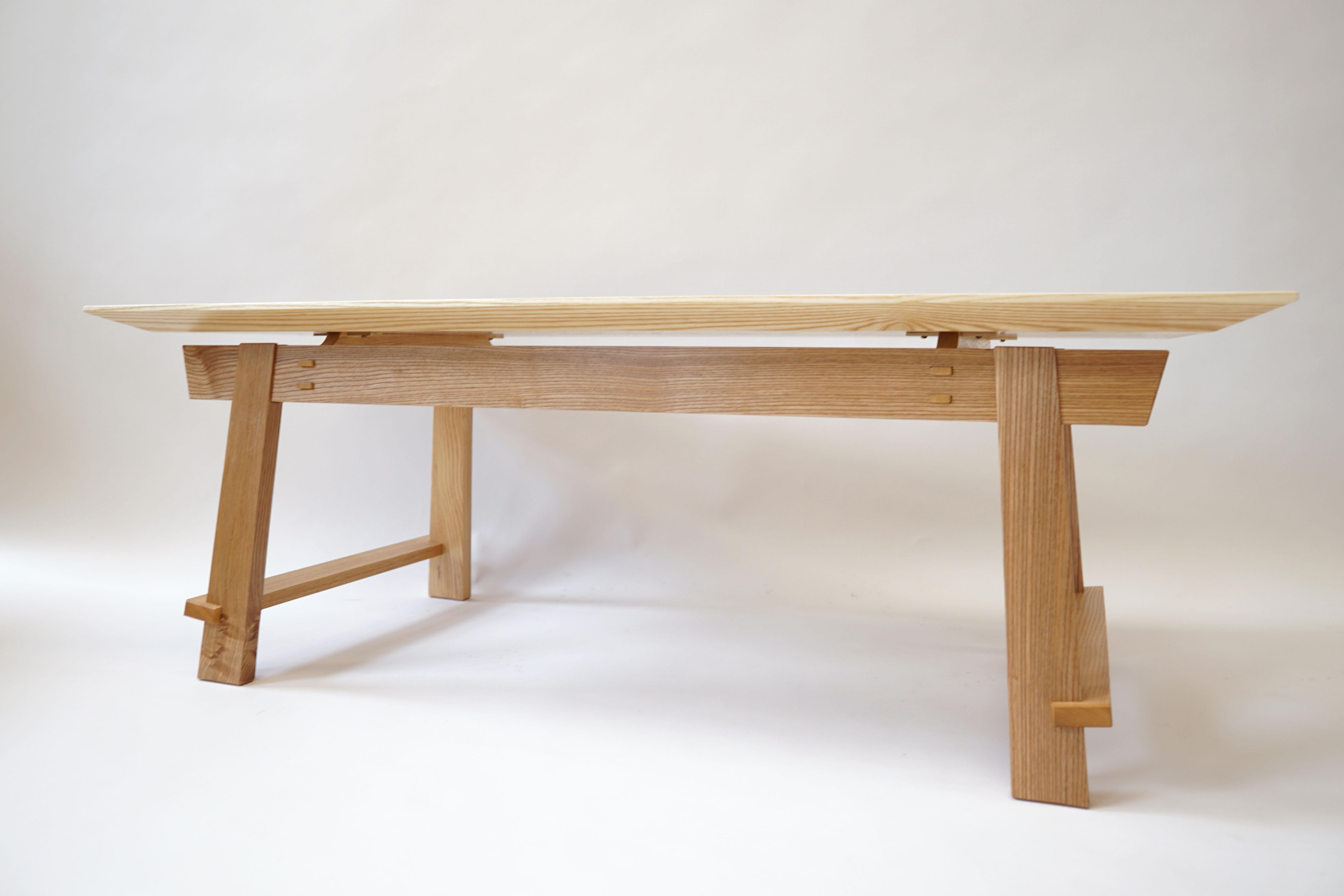 Rilley Coffee Table, Exposed Joinery, Handcrafted in Ash For Sale 3