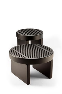 Contemporary Modern Rillo Big Table + Rillo High Table by Collector Studio