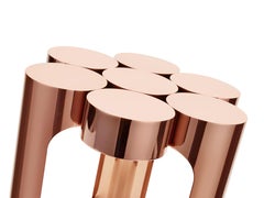 Riluc, Mousse Side Table, Titanium Copper Designed in 2013 by Toni Grilo