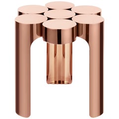 Riluc, Mousse Side Table, Titanium Copper Designed in 2013 by Toni Grilo