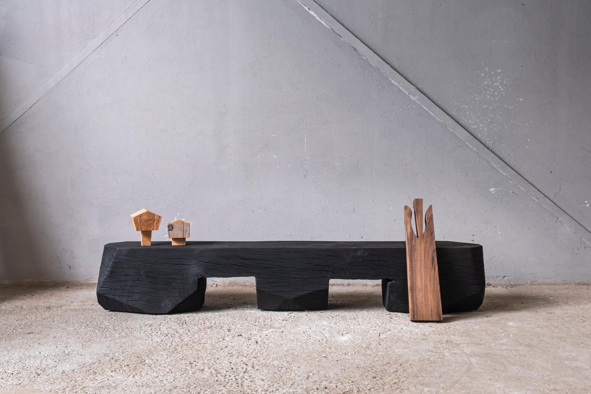 Banc Rima de Riccardo Monte
Dimensions : D 33 x L 190 x H 33 cm.
MATERIAL : Chêne calciné.

Riccardo Monte est un studio de création basé dans les Alpes italiennes.
L'objectif est de créer un studio pluridisciplinaire où l'architecture, le design et