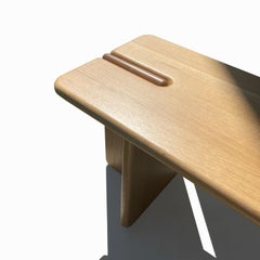 Rima Bench, Contemporary Sculptural Minimalist Wooden Oak