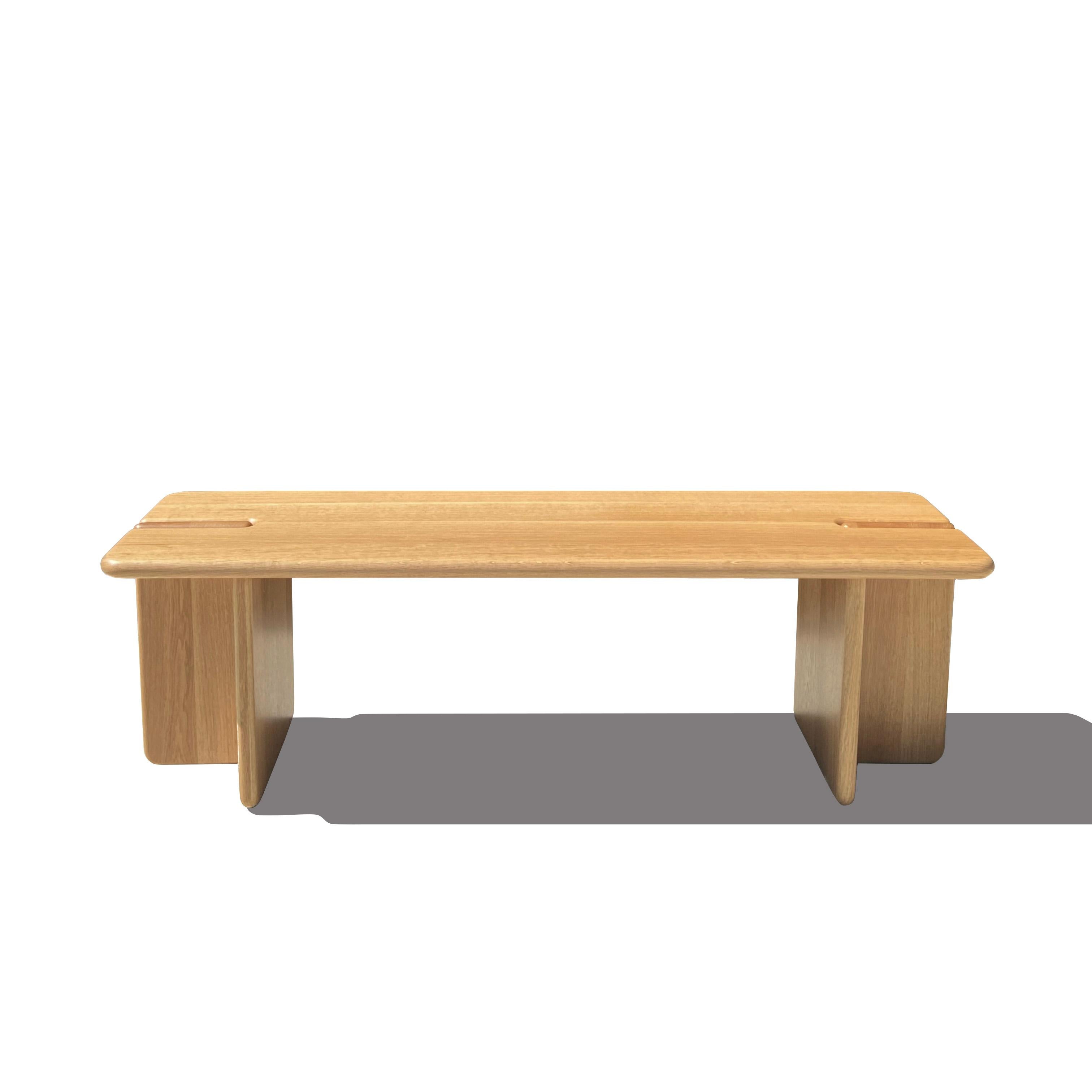 minimalist wood bench